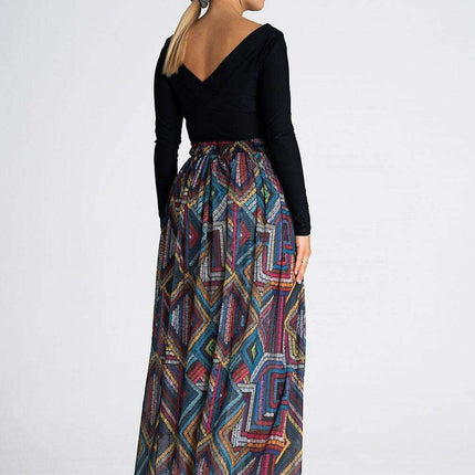 Sophisticated Ruched Mesh Maxi Skirt - Très Elite