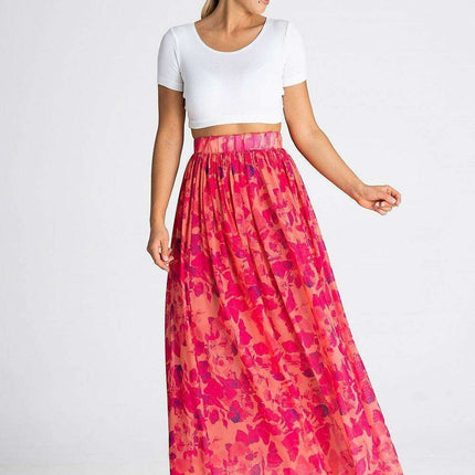 Sophisticated Ruched Mesh Maxi Skirt