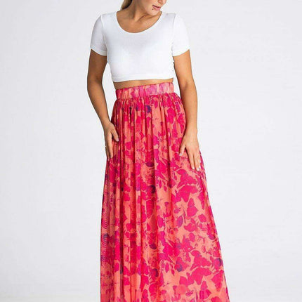 Sophisticated Ruched Mesh Maxi Skirt - Très Elite