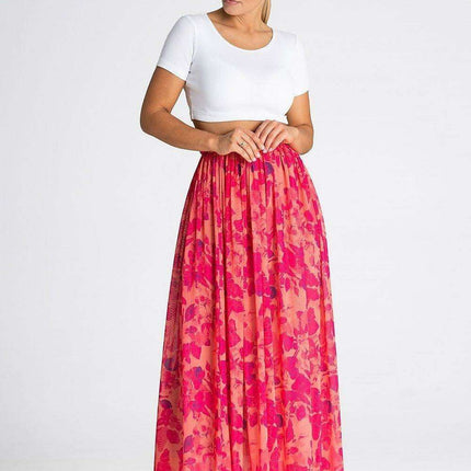 Sophisticated Ruched Mesh Maxi Skirt - Très Elite