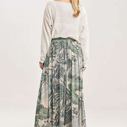 Sophisticated Ruched Mesh Maxi Skirt - Très Elite