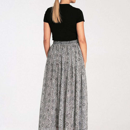 Sophisticated Ruched Mesh Maxi Skirt - Très Elite