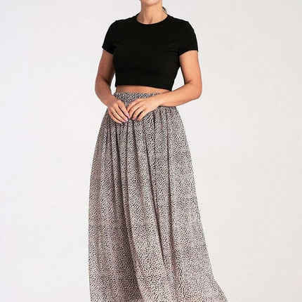 Sophisticated Ruched Mesh Maxi Skirt
