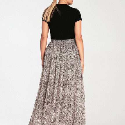 Sophisticated Ruched Mesh Maxi Skirt - Très Elite