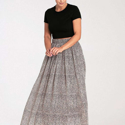 Sophisticated Ruched Mesh Maxi Skirt - Très Elite