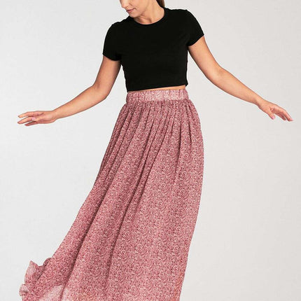 Sophisticated Ruched Mesh Maxi Skirt