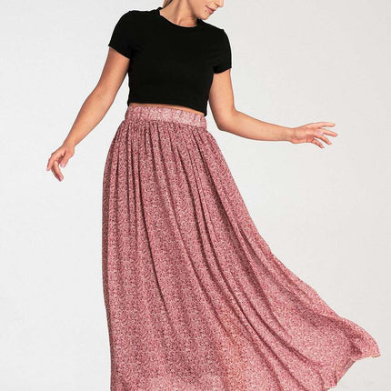 Sophisticated Ruched Mesh Maxi Skirt - Très Elite