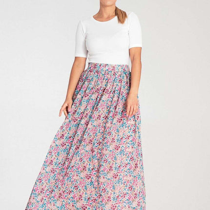 Sophisticated Ruched Mesh Maxi Skirt - Très Elite