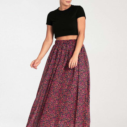 Sophisticated Ruched Mesh Maxi Skirt