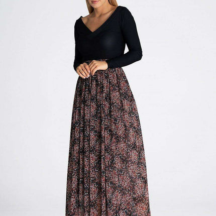 Sophisticated Ruched Mesh Maxi Skirt - Très Elite