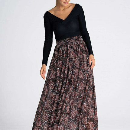 Sophisticated Ruched Mesh Maxi Skirt - Très Elite