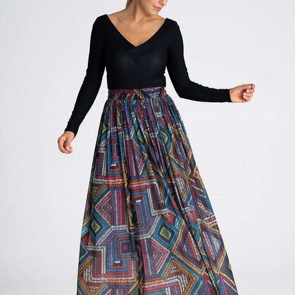 Sophisticated Ruched Mesh Maxi Skirt