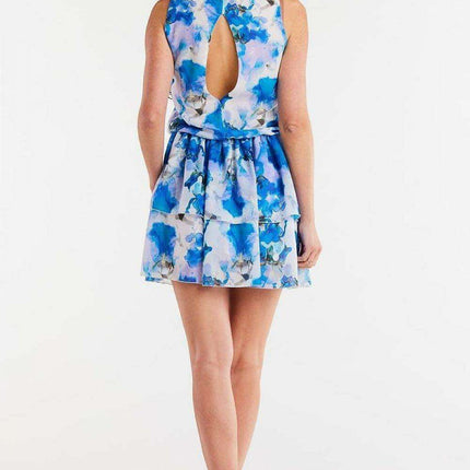 Sophisticated Ruffled Chiffon Dress - Très Elite