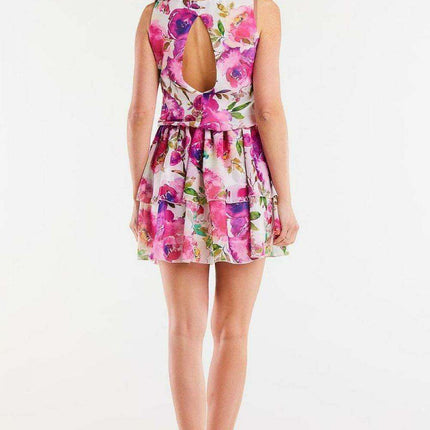 Sophisticated Ruffled Chiffon Dress - Très Elite