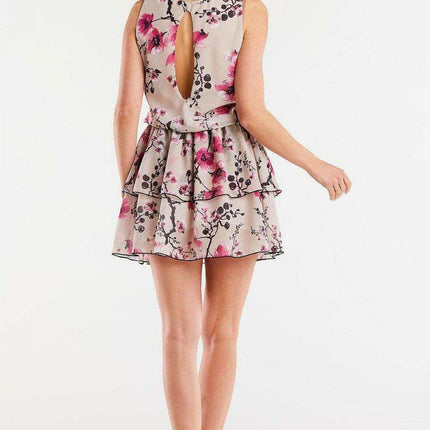 Sophisticated Ruffled Chiffon Dress - Très Elite