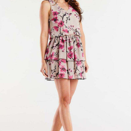 Sophisticated Ruffled Chiffon Dress - Très Elite