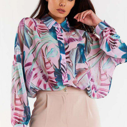 Sophisticated Ruffled Sleeve Chiffon Top - Très Elite
