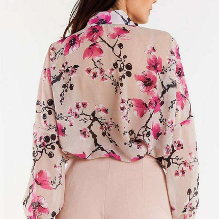 Sophisticated Ruffled Sleeve Chiffon Top - Très Elite