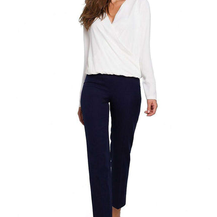 Sophisticated Silver Threaded Cigarette Pants - Très Elite