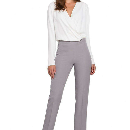 Sophisticated Silver Threaded Cigarette Pants - Très Elite
