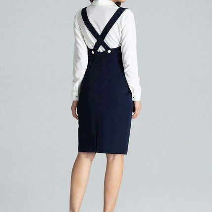 Sophisticated Sleeveless Midi Dress with Open Back and Zip Closure - Très Elite