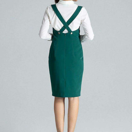 Sophisticated Sleeveless Midi Dress with Open Back and Zip Closure - Très Elite