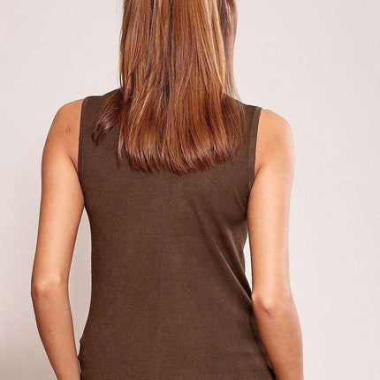 Sophisticated Sleeveless Turtleneck Vest - Cotton Blend - All Sizes - Très Elite