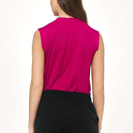 Sophisticated Sleeveless Viscose Blouse For Elegance - Très Elite