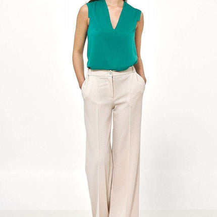 Sophisticated Sleeveless Viscose Blouse For Elegance - Très Elite