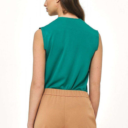 Sophisticated Sleeveless Viscose Blouse For Elegance - Très Elite