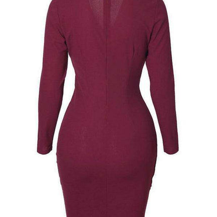 Sophisticated Slim-Fit Suit Dress for Women with Chic Lapel Detail - Très Elite