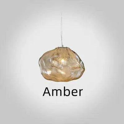 Sophisticated Smoky Grey Cloud Glass Pendant Lamp - Modern Hanging Light for Chic Home Interiors..