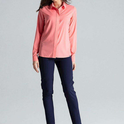 Sophisticated Snap-Fastened Blouse for Women by Lenitif - Très Elite