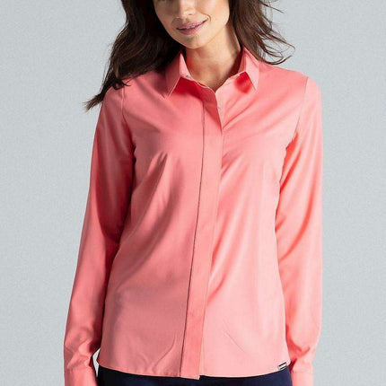 Sophisticated Snap-Fastened Blouse for Women by Lenitif - Très Elite
