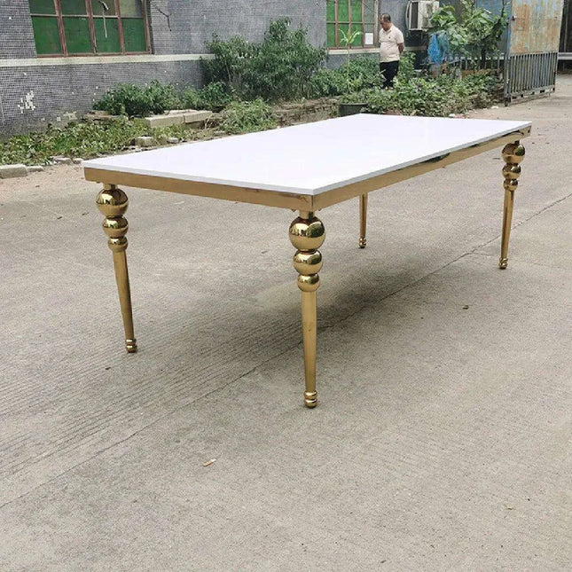 Sophisticated Stainless Steel and MDF Wedding Centerpiece