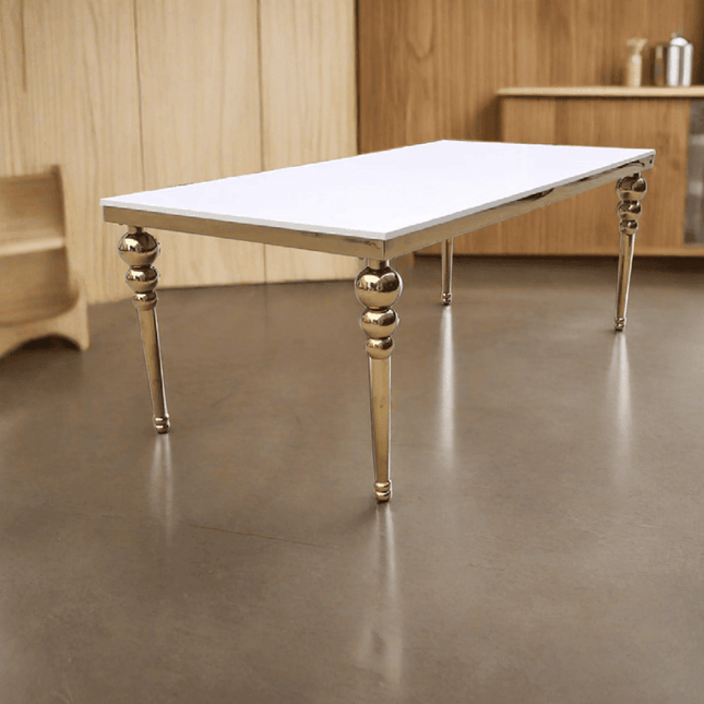 Sophisticated Stainless Steel and MDF Wedding Centerpiece