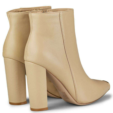 Sophisticated Stiletto Booties with Glamorous Metal Detailing - Très Elite