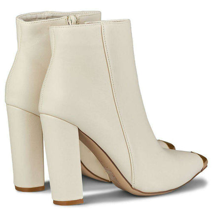 Sophisticated Stiletto Booties with Glamorous Metal Detailing - Très Elite