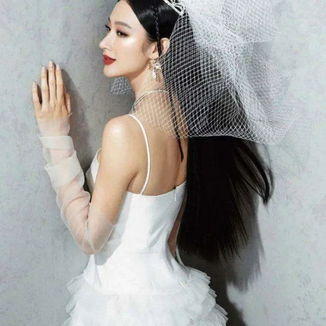 Sophisticated Strapless High Waist Gauze Dress with Elegant Camisole Accents