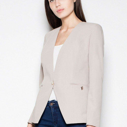 Sophisticated Style Redefined: Venaton Slim-Fit Button-Up Blazer - Très Elite