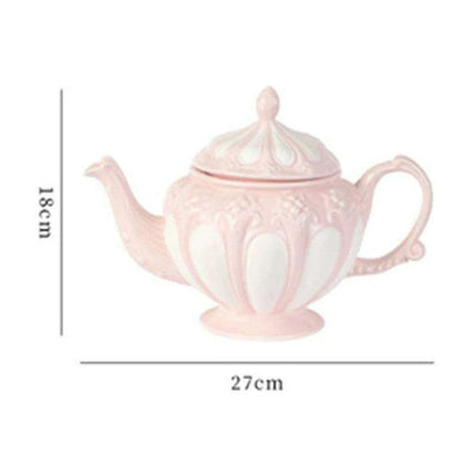 Sophisticated Tea Set: Handcrafted Ceramic Teapot and Mugs Ensemble - Très Elite