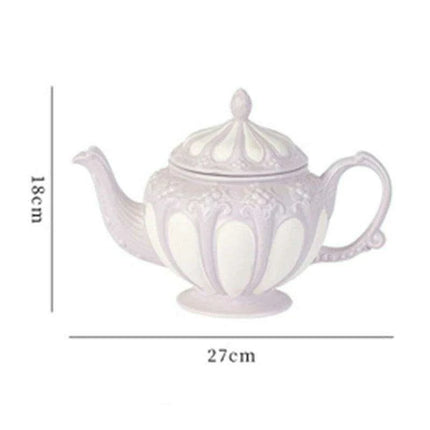 Sophisticated Tea Set: Handcrafted Ceramic Teapot and Mugs Ensemble - Très Elite