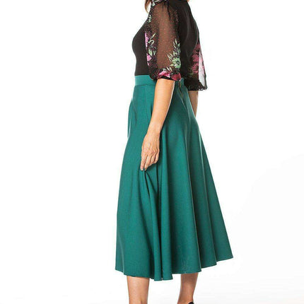 Sophisticated Tessita Midi Skirt with Trendy Zipper Accent
