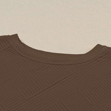 Sophisticated Textured Dark Brown Lounge Set for Effortless Elegance - Très Elite