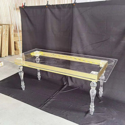 Sophisticated Transparent Acrylic Banquet Table - Perfect for Weddings and Large Events - Très Elite
