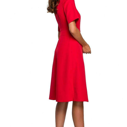 Sophisticated Trapeze Hem Midi Dress - Très Elite
