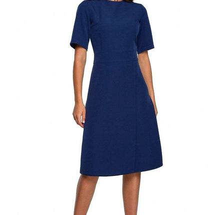 Sophisticated Trapeze Hem Midi Dress - Très Elite