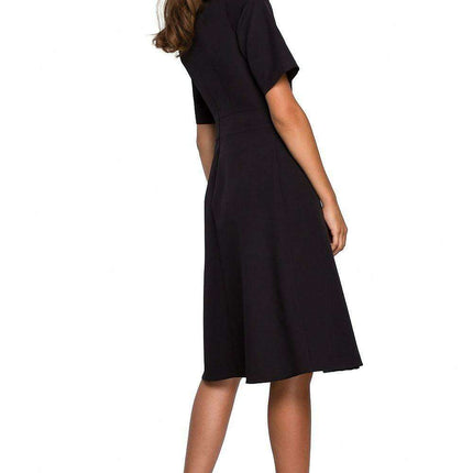 Sophisticated Trapeze Hem Midi Dress - Très Elite