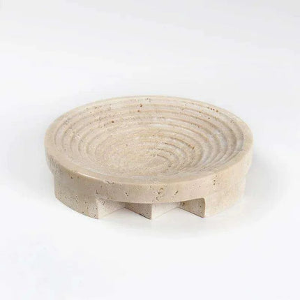 Sophisticated Travertine Serving Tray: A Chic Storage and Decor Essential - Très Elite