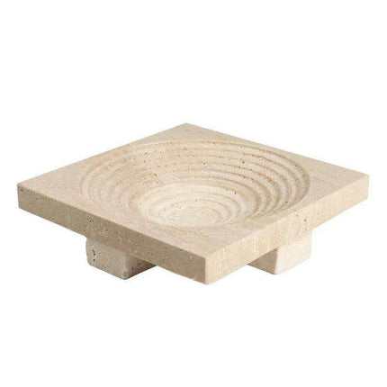 Sophisticated Travertine Serving Tray: A Chic Storage and Decor Essential - Très Elite